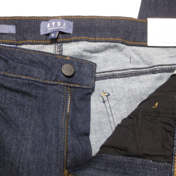 NWT NYDJ womens BLUE denim JEANS skinny DARK WASH high waist STRETCH size 16 - Picture 7 of 12